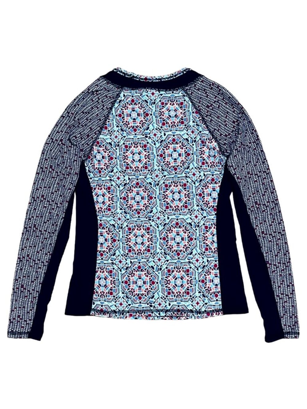 Helen Jon UPF 50+ Rash Guard Swim Shirt Geometric Long Sleeve L - Picture 2 of 10
